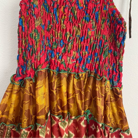 Patchwork Tiered Maxi Dress - Picture 4 of 5